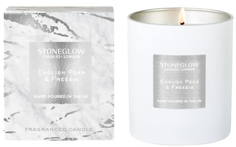 Stoneglow LUNA - Vaso con Vela Aromática, Ambientadores de Hogar (220 g)