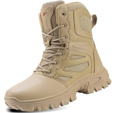 IYVW 5.AA 1333 Herren Stiefel Leder Swat Boots mit Thinsulate Fütterung Wüstengelb 46EU