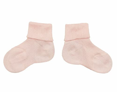 Calzini Neonato Cotone 100% Made in Italy Calzine Primi Mesi Ospedale Regalo Nascita Neonato Femmina 6 Paia (4-6 Mesi)