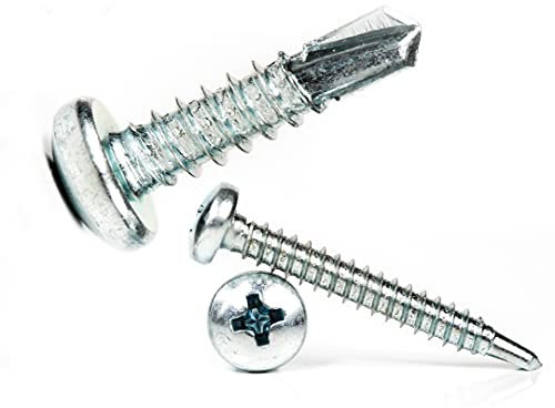 Lot de 50 vis auto-foreuses à tête cylindrique en acier 3,5 mm x 13 mm