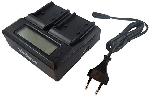 vhbw Chargeur Double Compatible avec Canon Legria HF G10, HF46, HF G25 caméra caméscope Action-cam + écran LED + témoin de Charge 8.4/12.6/16.8 V