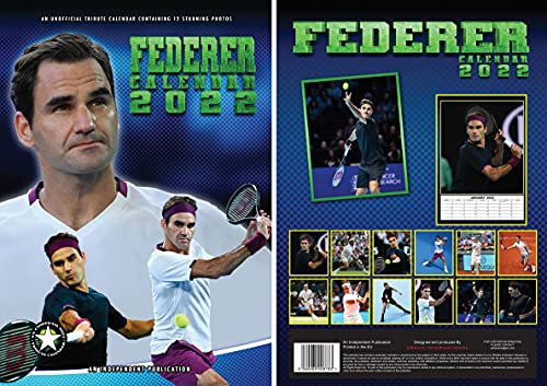 ROGER FEDERER KALENDER 2022 Tributekalender Wandkalender NEU Din A3