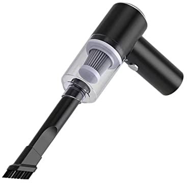 EUROXANTY Aspirador de mano | Aspirador inalámbrico con Boquilla | Limpiador de Coche | Aspiradora de mano de alta potencia | Aspirador portátil sin Cables | Mini-Aspiradora para Coches | Gris (Negro)