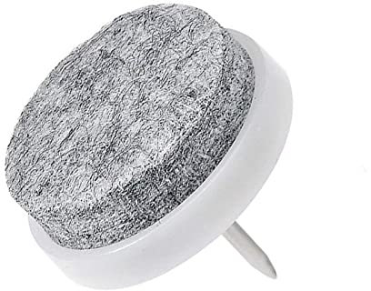 MYSUNBAR 16 Stück - Filzgleiter mit Stift, zum Nageln, Filzgleiter für Tische und Stühle grau, ø 28 mm, mit Nagel