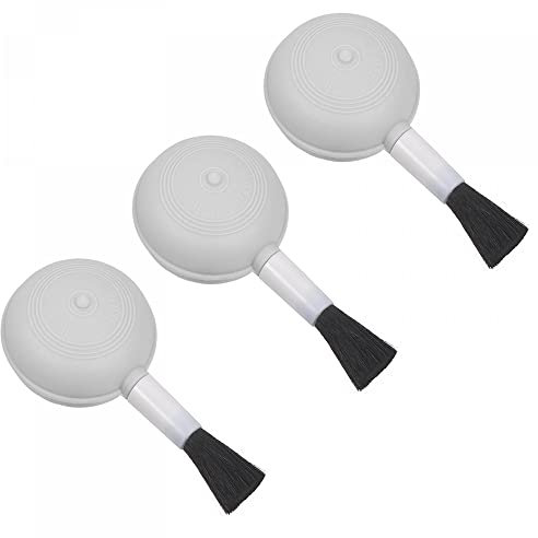 sourcing map Aire Polvo Soplador y Suave Cepillo 3 Paquetes 20mm Teclado Limpieza Cepillo para Portátil Computadora Pantallas Teclado Ventana Gris