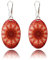 Boho Groß Mandala Design Rund Leicht Ohrringe Hängend Schmuck für Damen (Stil 43 - Oval Dunkelrot)