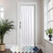 KOUFALL French Patio Door Curtain,Linen Sliding Door Curtains Blinds for Front Sidelight Side Light Glass Window,1 Panel,52x72 Inch,72 Inches Long,White