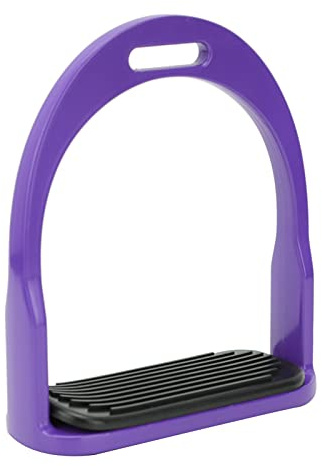 AXOC Steigbügel, Anti-Rutsch-Steckplatz Premium-Kindersteigbügel, langlebig für für(Violett)