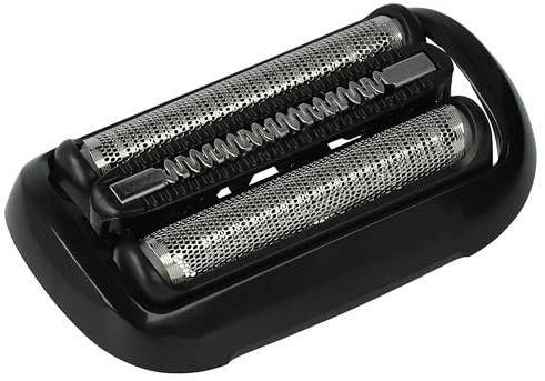 vhbw Ersatz-Scherkopf kompatibel mit Braun 50-M1200s, 50-M1000s, 50-M4500cs, 50-M4000cs, 50-M1300s Elektrorasierer, Schwarz Silber