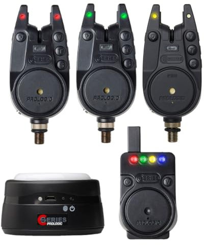 Prologic C-Series Pro Alarm Set 3+1+1 Red Green Yellow - Bissanzeiger Set, Bissmelder zum Karpfenangeln, Karpfenzubehör