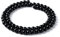 RUBY 62 Stück Naturstein Perlen Halbedelsteine Runde 6mm Edelstein Perlen, Perlen zum auffädeln für Armbänder Halsketten Schmuck Basteln (Naturstein schwarzes Glas)
