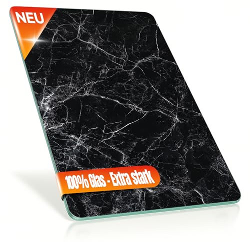 Decovetro® Schneidebrett Glas | 40 x 30 cm | Glass Cutting Board | Hygienisches und robustes Glasschneidebrett für die Küche | Kratzfest, hitzebeständig Schneidebrett ohne Plastik | Leicht zu reinigen