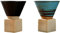 Mokylor Grobe Keramik-Teetasse, 200 ml, Trichter, Kaffeetasse Mit Boden, Dreieckige Kegelförmige Porzellantasse, 2 Stück