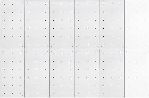 ALPIDEX Kletterwand ab 1,44 qm in Natur/Weiß/Braun inkl. Befestigungsmaterial und Einschlagmuttern, unbegrenzt erweiterbar Kinder Erwachsene, Veredelt Weiß|10 Paneele (7.20 m²)