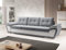 MODERNO Enzo 3-Sitzer Sofa mit Schlaffunktion Couch Schlafsofa mit Bettkasten Schlafcouch Moderne Möbel ins Wohnzimmer Sofagarnituren Veloursstoff Steppsofa Grau Weiß
