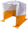 Bauzelt, Montagezelt orange/weiß, Faltzelt, Baustellenzelt, Pop Up Zelt, Zelt orange