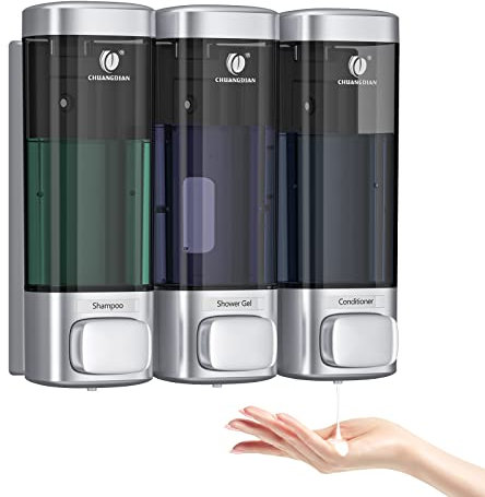 Singolo/Doppia/Tripla 320ML Dispenser di Sapone Liquido Montaggio A Parete Bagno Doccia Gel Shampoo Lozione Erogazione Contenitore Bottiglia Trasparente