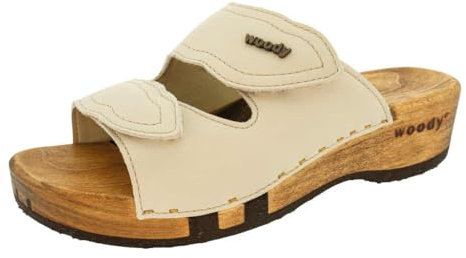 woody Damen Melanie Holzschuh, Creme, 40 EU