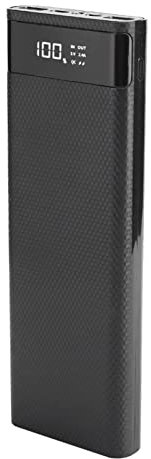 PenRux Tragbares Ladegerät, Tragbares Dual-USB-Ladegerät, Schlanker Reise-Akku, 10K-Akku, USB-C-Schnelllade-Backup-Powerbank für BC1.2, IOS, HW, (Black)