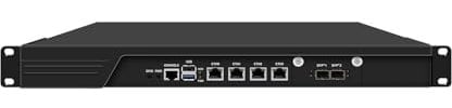 HUNSN 1U Firewall Appliance with Redundancy Power Supply, VPN, N100, RJ54k, 4 x 2.5GbE LAN, 2 x SFP+ 82599es 10 Gigabit, GPIO, SIM Slot, Dual Power, Barebone, NO RAM, NO Storage, NO System