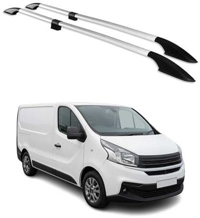 OMAC Dachreling Relingträger Alu kompatibel mit FIAT Talento 2016-2024 Kurzer Radstand Alu Grau