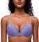 Deyllo Damen Push Up BH mit Blumen Spitze Schalen Bügel BH Gepolstert Elegant Helllila 80A/36A