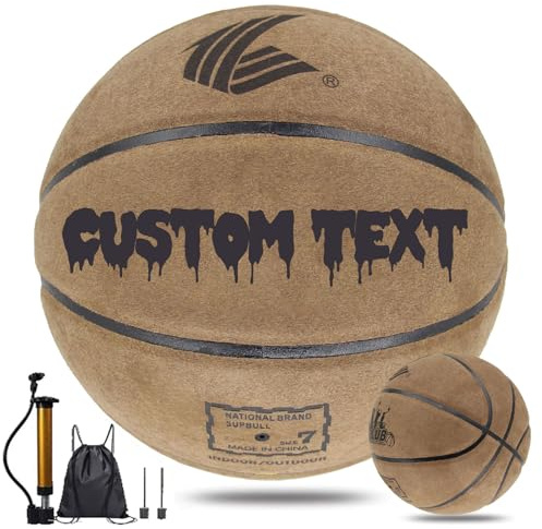 Personalisierter Basketball, für drinnen und draußen, personalisiertes Basketball-Geschenk, Verbundleder, Größe 7 (75,9 cm) / Größe 6 (71,1 cm) / Größe 5 (70,9 cm), personalisierbar mit Ihrem Namen,