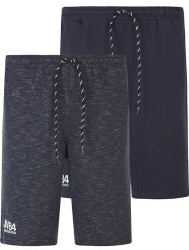 Jan Vanderstorm Herren Doppelpack Sweatbermuda Jornrik dunkelblau, 2XL (XXL) - 60/62