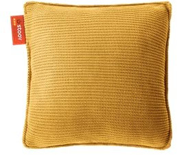 STOOV Ploov - Kabellose Wärmekissen - Infrarot mit Abschaltautomatik - 2.5 bis 5 Stunden wärme - 45x45 cm - Gestrickt Ockergelb