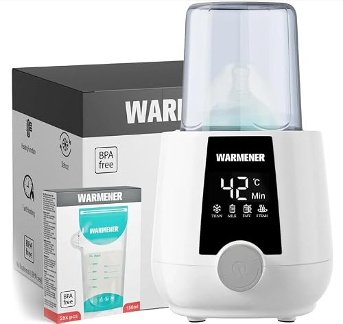 Warmener™ Premium 250W 6-in-1, Flaschenwärmer für Milch und Babynahrung, GRATIS Nahrungsbeutel