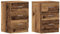 vidaXL Nachttische 2 STK. Altholz-Optik 38x35x55 cm Holzwerkstoff, Nachttischschrank, Nachtkonsole, Beistelltisch, Nachtschrank, Schlafzimmermöbel