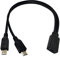 Qaoquda USB C Splitter Charge Cable,1 Feet USB Type C Female to 2 Dual Micro USB Male Y Splitter Conversion Charging Cable