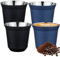 Edelstahl Espressotassen 4er-Set, Espresso Tassen set of 80ml 2 Colors for Mood, Stainless Steel Cups, Dickwandig Kaffeetasse Klein Espressotassen Aus Edelstahl Espressotassen Set