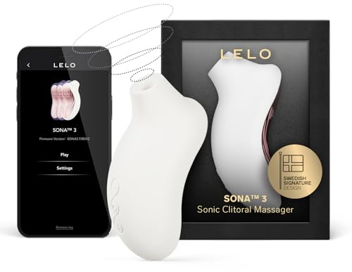 LELO SONA 3 Schallwellen-Vibrator mit Bluetooth-App, Klitoris Stimulator für Sie, Klitoris Sauger für Frauen, Saugvibrator Clit Sucker, 12 Lusteinstellungen und Schallwellen-Technologie (White)
