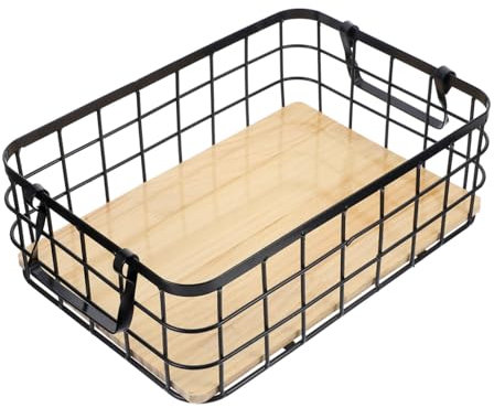 GLEAVI Cesta De Alambre De Metal Para Almacenamiento De Frutas Organizador De Escritorio Cesta De Alambre De Metal Cocina