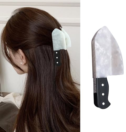 Halloween Hair Claw Clip Cellulose Acetate Hair Clip Funny Knife Shaped Hair Jaw Clips Nonslip Medium Large Knife Hair Barrette Horror Goth Hair Accessories for Halloween Costume Party 1Pc