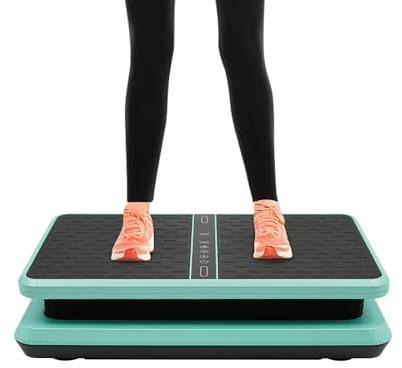 Fyssnn Vibrationsplatte, 200W Leistungsstarke Rüttelplatte bis 150 kg mit Digitalem Display & Fernbedienung für Ganzkörpertraining, Abnehmen, Muskelaufbau, Zuhause Fitness (Grün)
