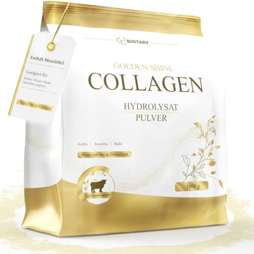 Kollagen Hydrolysat Pulver 1000g Peptide Typ I, II & III geschmacksneutral | 100% reines bioaktives Protein Kollagen hochdosiert exzellente Löslichkeit geprüfte Qualität 500g 700g 1000g 1500g