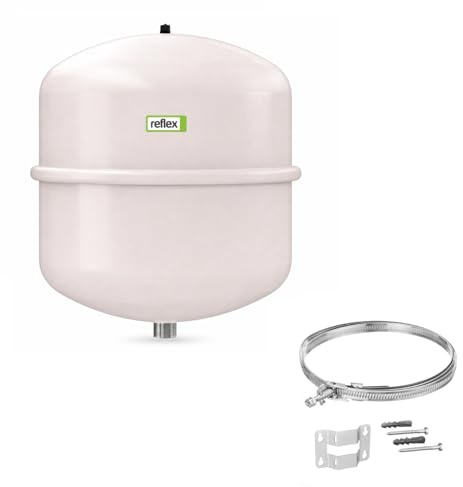Reflex N Membran-Druckausdehnungsgefäß 25 Liter 4 bar | 8206301 | Ausdehnungsgefäß | Grau | Anschluss R 3/4 | mit verstellbarer Wandhalterung | Ausgleichsbehälter