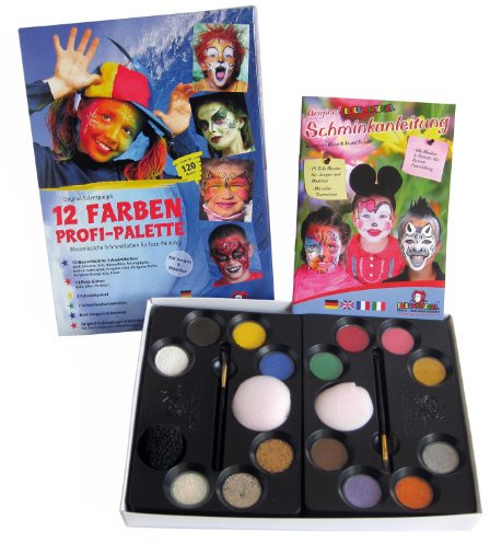 EULENSPIEGEL Schminkpalette 12 Farben 21 Teile
