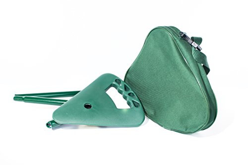 Gehstock als Sitzstock Wanderstock mit Sitz faltbar mit Tasche dunkel grün inkl. Ersatzfuß