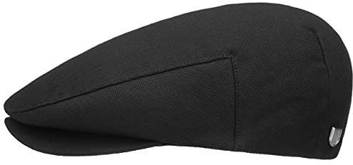 BRIXTON Herringbone Cap Flatcap Schirmmütze Schiebermützen (58 cm - schwarz)