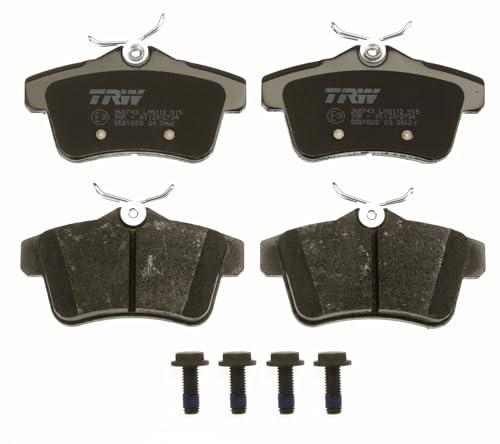 TRW GDB1828 Brake Pad Set of 4 Compatible for Peugeot 3008 MPV (0U_) 2009-2017 Rear Axle and Other Vehicles