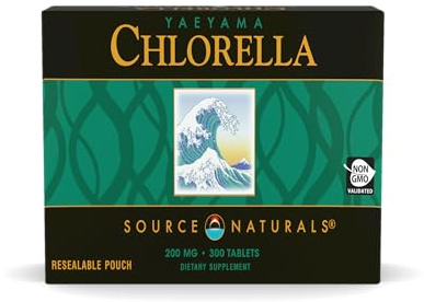 Source Naturals Yaeyama Chlorella, Freshwater Green Superfood*- 200 mg - 300 Tablets
