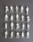 100 x Modell Figuren, weiß unbemalt, für Modellbau 1:75, Modelleisenbahn Spur 00