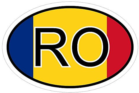 Kiwistar - Autoaufkleber - 10x6,6 cm - außen klebendKiwistar Autoaufkleber - Rumänien RO Auto, Laptop, Fahrrad, LKW, Motorrad Mehrfarbig Autoaufkleber Aufkleber KFZ Flagge Fahne