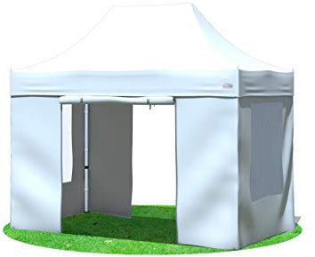 Stabilezelte Faltpavillon 3x2 Meter Professional mit Fensterseiten Weiss