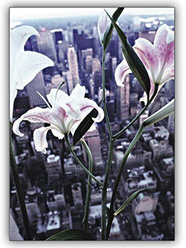 4 Foto Karten Verschicken Sie elegante Blumengrüße aus New York • schöne Gruss Klappkarten Set mit Umschlägen innen blanko für liebe Worte