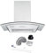Cookology CGL600SS/A DK1M150 60cm Curved Glass Chimney Hood Stainless Steel & Ducting Kit