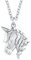 s.Oliver Kette mit Einhorn Anhänger für Mädchen, Zirkonia und 925 Sterling Silber, Rhodiniert